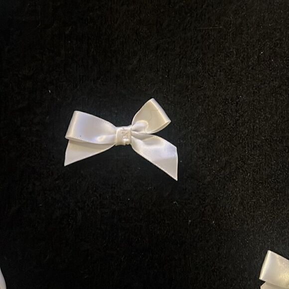 Thick Cotton Sweatshirt - White Bows, Black Sweater BRAND NEW with Tags - Picture 4 of 6